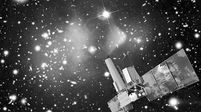 eROSITA X射线望远镜（小图）及其在太空中工作的艺术效果图 图片均来自网络